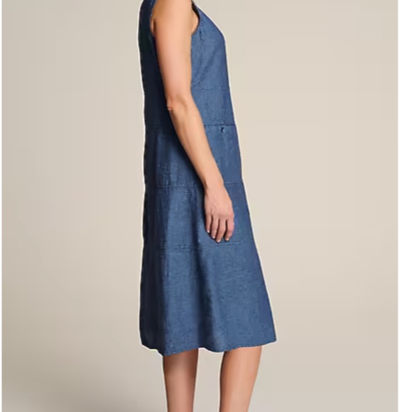 Pure J. Jill Seamed Linen Dress – Size Small – Deep River Multi – EUC - Picture 3 of 9